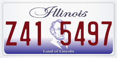 IL license plate Z415497