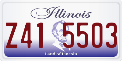 IL license plate Z415503