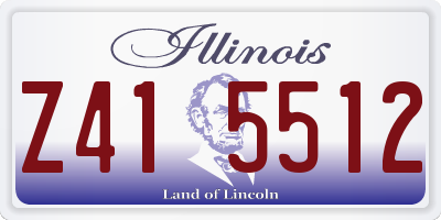 IL license plate Z415512