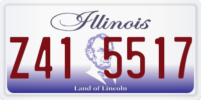 IL license plate Z415517