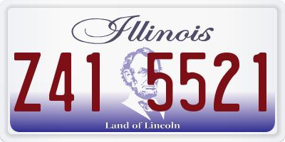 IL license plate Z415521