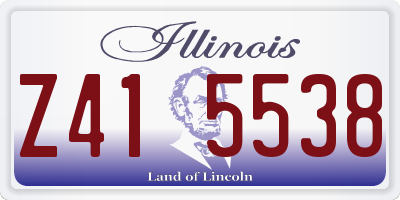 IL license plate Z415538