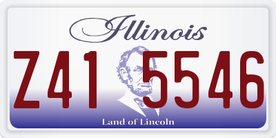 IL license plate Z415546