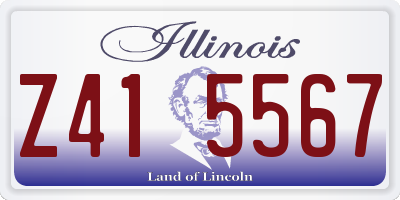 IL license plate Z415567