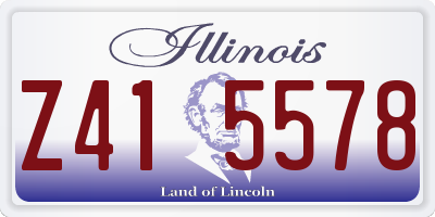 IL license plate Z415578