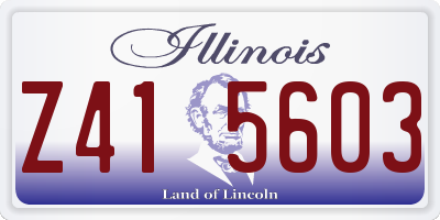 IL license plate Z415603