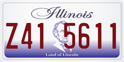 IL license plate Z415611