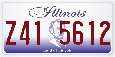 IL license plate Z415612