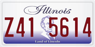 IL license plate Z415614