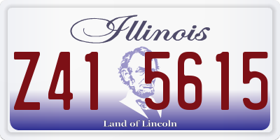 IL license plate Z415615