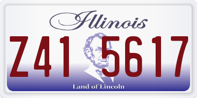 IL license plate Z415617