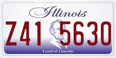 IL license plate Z415630