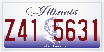 IL license plate Z415631