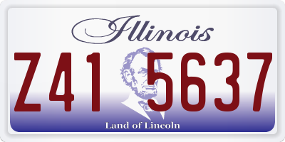 IL license plate Z415637