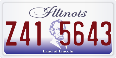 IL license plate Z415643
