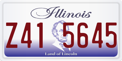 IL license plate Z415645