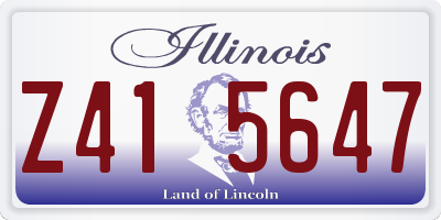 IL license plate Z415647