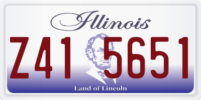 IL license plate Z415651