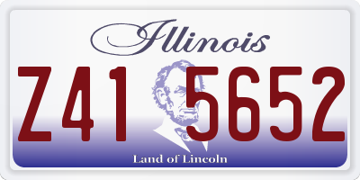 IL license plate Z415652