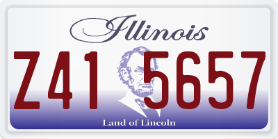 IL license plate Z415657