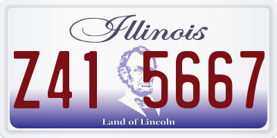 IL license plate Z415667