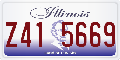 IL license plate Z415669