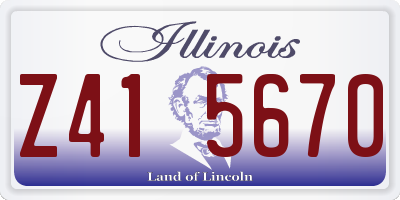 IL license plate Z415670