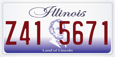 IL license plate Z415671