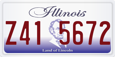IL license plate Z415672