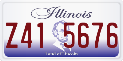IL license plate Z415676
