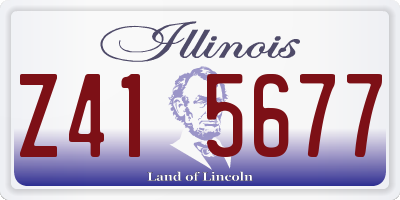 IL license plate Z415677