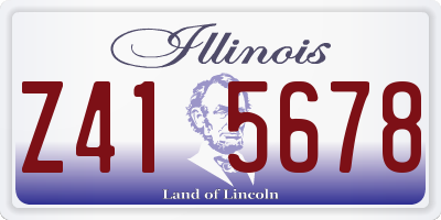IL license plate Z415678