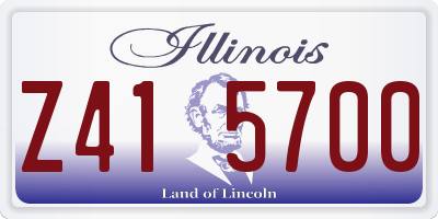 IL license plate Z415700