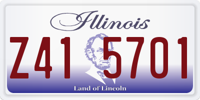 IL license plate Z415701