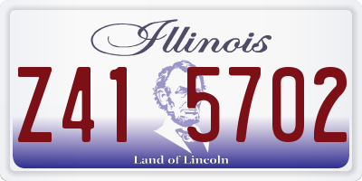 IL license plate Z415702