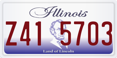IL license plate Z415703