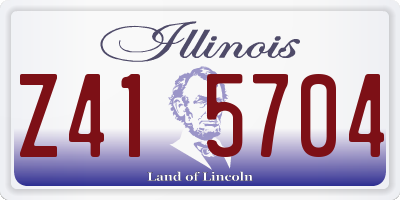 IL license plate Z415704