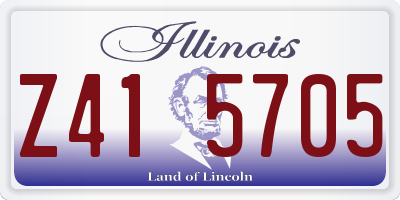 IL license plate Z415705