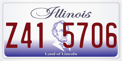 IL license plate Z415706