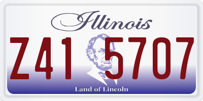 IL license plate Z415707