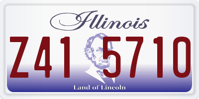 IL license plate Z415710