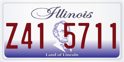 IL license plate Z415711