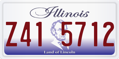 IL license plate Z415712