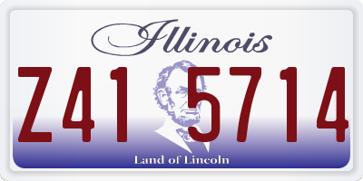 IL license plate Z415714