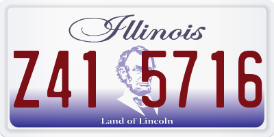 IL license plate Z415716