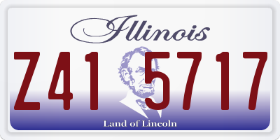 IL license plate Z415717