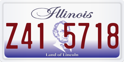 IL license plate Z415718