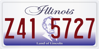 IL license plate Z415727