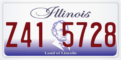 IL license plate Z415728