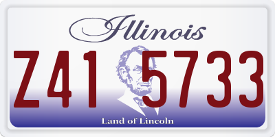 IL license plate Z415733